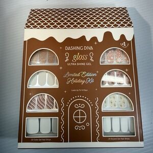 Dashing Diva Gloss Ultra Shine Gel Limited Edition Holiday Kit 48 Strips New